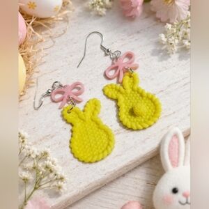 3d printed peeps earrings Multi color